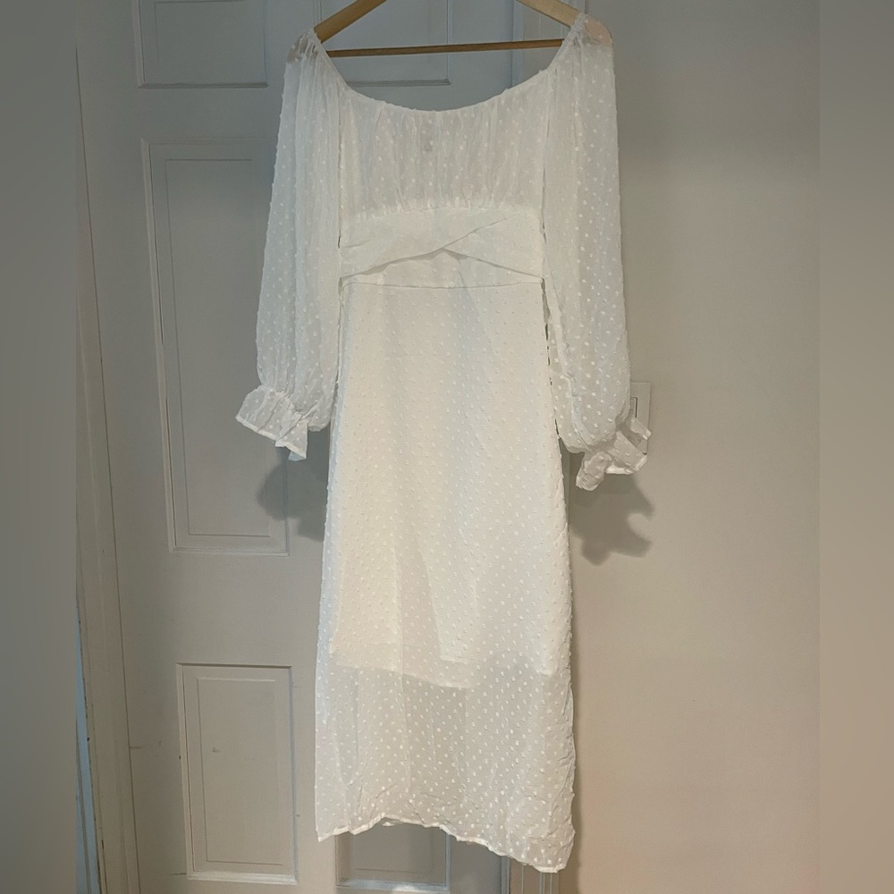 White off the shoulder dress